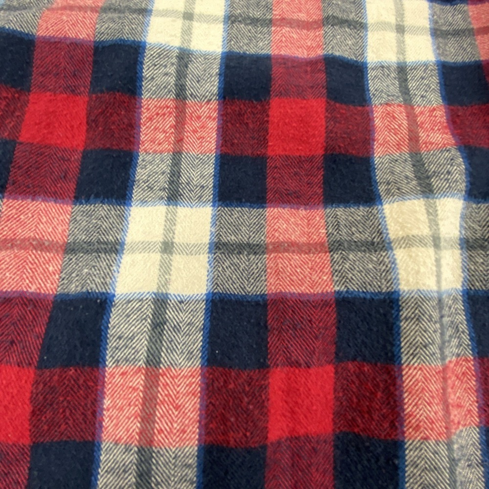 Abercrombie & Fitch A&F Mens XXL Flannel Plaid Muscle Fit Long Sleeve Moose Red - Picture 13 of 13